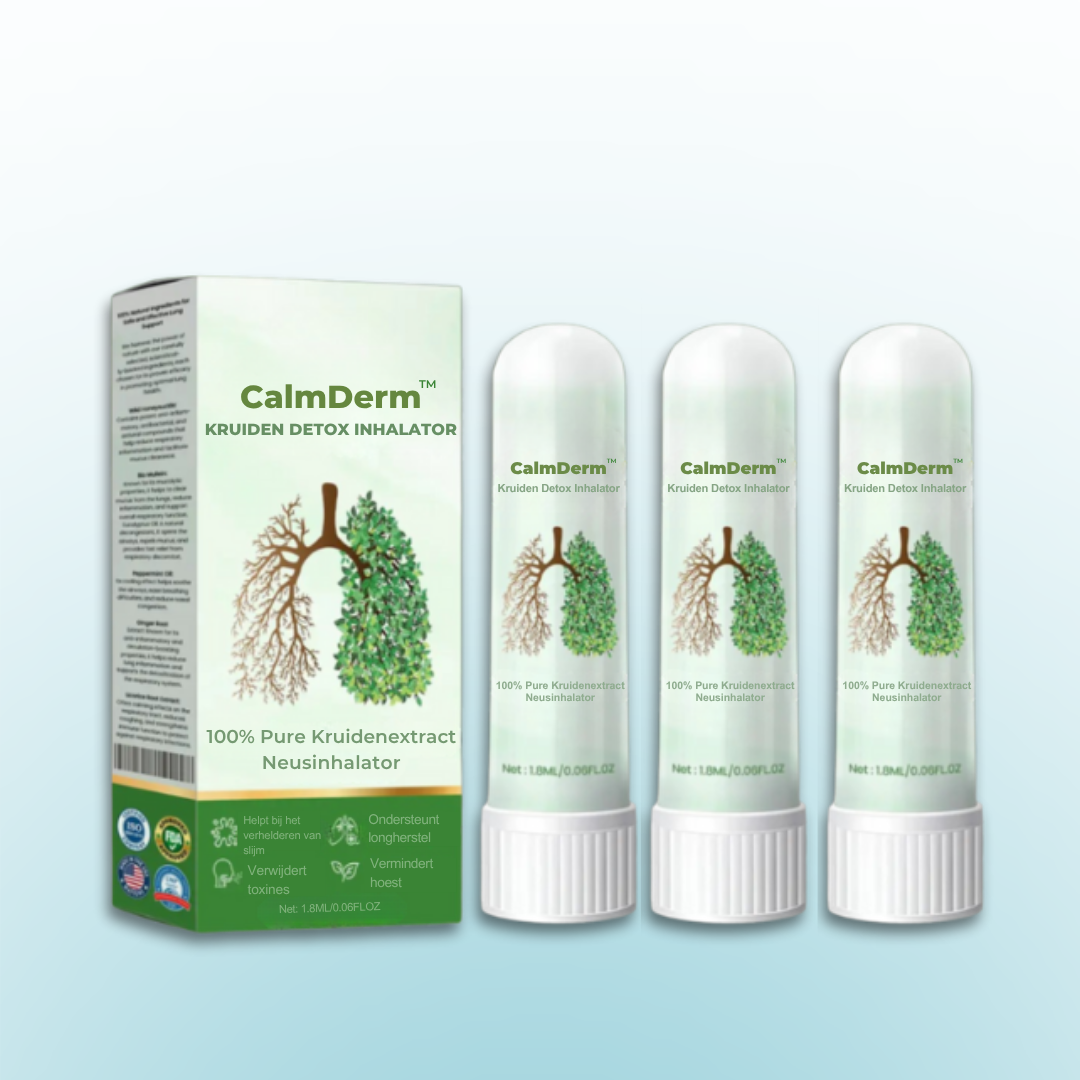 CalmDerm™ Long Detox Inhalator | 97% minder toxines – adem vrij in slechts 15 minuten!